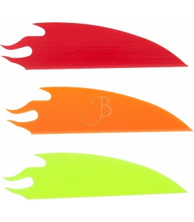 FLEX FLETCH PLASTIC VANES "THE FLAME"2" YL