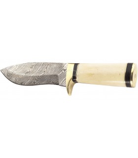 39OUTDOOR KNIFE DAMASCUS  - BONE HANDLE