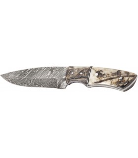 39OUTDOOR KNIFE DAMASCUS  - HORN HANDLE