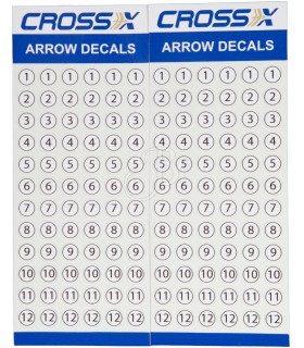 CROSS-X ARROW NUMBER DECALS