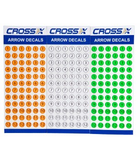 CROSS-X ARROW NUMBER DECALS