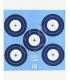 SAUNDERS BLASON 40 CM BL/WH
