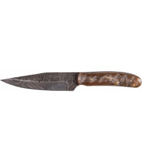 39OUTDOOR KNIVE SM HORN NICKER DAMAST
